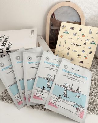 세뚜아(Cettua) [세뚜아] 모이스처 밸런싱 페이셜 마스크 Cettua Moisture Balancing Facial Mask 5매 — 4.5점을 준 리뷰어가 2023년 12월 올린 사용 사진