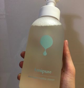 아미퓨어 [라이브] 피부장벽 강화를 위한 머랭 버블 클렌저 천연계면활성제로 온가족 사용가능 — 5점을 준 리뷰어가 2021년 6월 올린 사용 사진