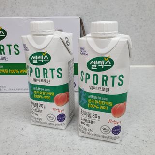 셀렉스스포츠 셀렉스 스포츠 웨이 프로틴 복숭아_ 330ml x 12팩 — 5점을 준 리뷰어가 2021년 4월 올린 사용 사진