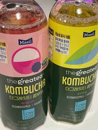 더그레잇티 콤부차 [매일유업] 더그레잇티 44kcal 콤부차 300ml *12개입 (오리지널 6개+베리리치 6개) — 5점을 준 리뷰어가 2023년 7월 올린 사용 사진
