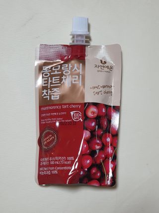 자연에온 몽모랑시 타트체리 착즙 100mL 10개입 2BOX — 4점을 준 리뷰어가 2021년 1월 올린 사용 사진