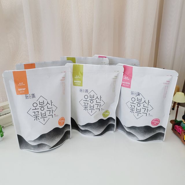 [만나식품] 오봉산 꽃부각 3가지 맛(오리지널, 새우맛, 매운고추맛) 리뷰 사진