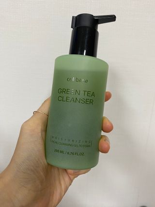 프리마인 메이크업과 들뜨는 각질까지 한방에 깐달걀로! 순하기까지한 셀베이스 그린티클렌저(200ml) — 5점을 준 리뷰어가 2023년 5월 올린 사용 사진
