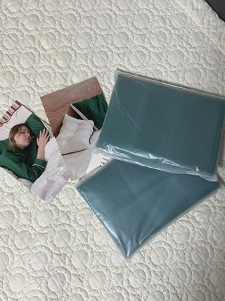 의식주의 비건 인증 오가닉 순면 베개 커버 레이어 커플 세트 — 5점을 준 리뷰어가 2023년 3월 올린 사용 사진