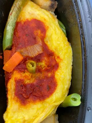 직탁 식단관리 3종 도시락(꼬막 듬뿍 곤드레비빔밥, 알리오올리오 불고기오믈렛, 매콤쭈꾸미 시래기유채밥) — 3점을 준 리뷰어가 2022년 7월 올린 사용 사진