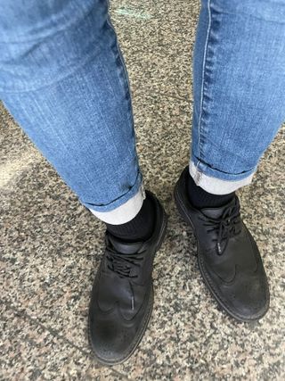 [사이즈가 있는 양말 필로이] 남/여 골지 발목 양말 4족 세트 남【S, M, L, XL】여【S, M, L】_컬러 랜덤 — 5점을 준 리뷰어가 2022년 6월 올린 사용 사진