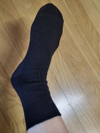 [사이즈가 있는 양말 필로이] 남/여 골지 발목 양말 4족 세트 남【S, M, L, XL】여【S, M, L】_컬러 랜덤 — 5점을 준 리뷰어가 2022년 6월 올린 사용 사진