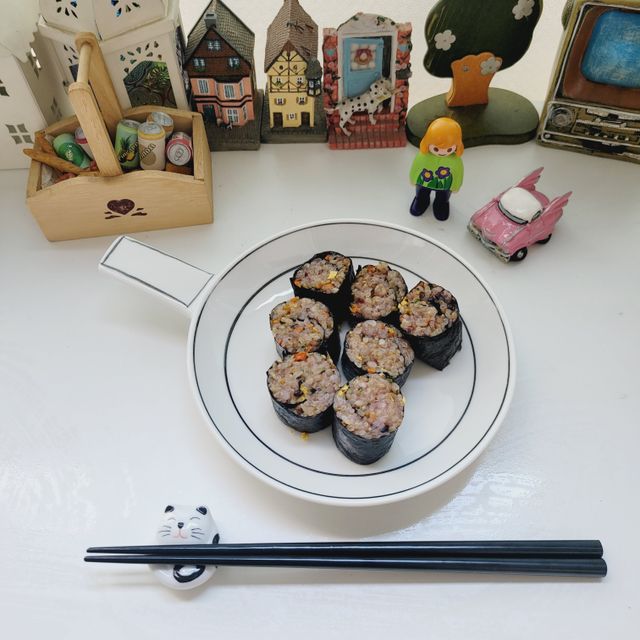 누구나 김밥*1ea [(혼합야채 35g *1ea,  김밥김 (5g, 5ea),  양념간장 (6g, 5ea), 참기름(5g, 2ea)] 리뷰 사진