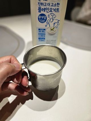 *구매평_[덴마크] 진하고 더 고소한 무가당 플레인 요거트 1.8L — 5점을 준 리뷰어가 2025년 9월 올린 사용 사진