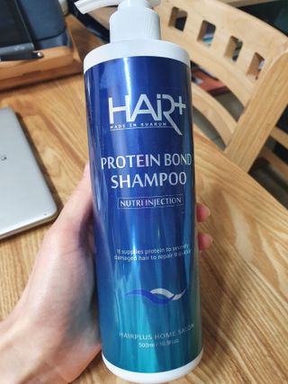 헤어플러스 단백질탈모샴푸 500ml+단백질본드앰플 145ml — 5점을 준 리뷰어가 2021년 3월 올린 사용 사진