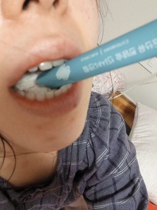 클린24시간 슬림앤유산균 1박스 (3.5g X 15포) — 3점을 준 리뷰어가 2023년 1월 올린 사용 사진