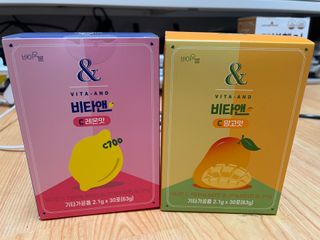 비타앤C 레몬맛, 망고맛 — 4점을 준 리뷰어가 2021년 7월 올린 사용 사진