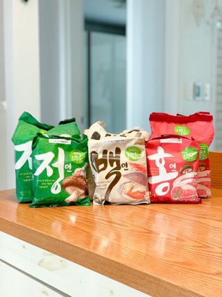 [풀무원] 자연은맛있다 정면, 백면, 홍면  세트 — 5점을 준 리뷰어가 2021년 4월 올린 사용 사진