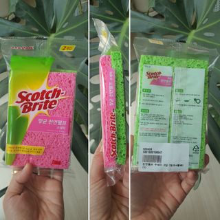 나우 [3M 스카치브라이트] 천연펄프 수세미 2입 X 2개 (색상랜덤) — 4점을 준 리뷰어가 2024년 5월 올린 사용 사진