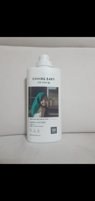 쿠잉베이비 에어워시 세탁세제,섬유유연제 1L — 5점을 준 리뷰어가 2023년 1월 올린 사용 사진