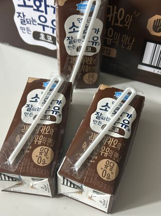 [구매평]덴마크 소화가 잘되는 우유로 만든 초코, 190ml, 24개 — 5점을 준 리뷰어가 2025년 2월 올린 사용 사진