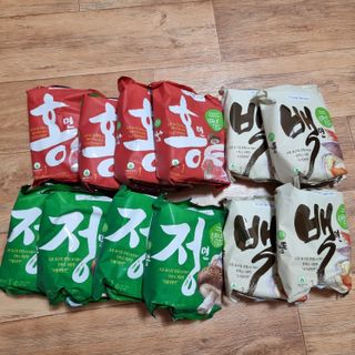 [풀무원] 자연은맛있다 정면, 백면, 홍면  세트 — 4.5점을 준 리뷰어가 2021년 4월 올린 사용 사진