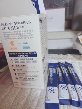 메이준뉴트리 더블액션 프리바이오틱스 플러스+ — 5점을 준 리뷰어가 2021년 4월 올린 사용 사진