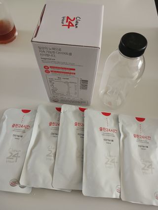 클린24시간 1BOX(5포) + 전용보틀(500ml) — 5점을 준 리뷰어가 2023년 6월 올린 사용 사진