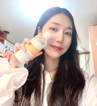 나나스킨 캐모마일아쿠아수딩토너 — 5점을 준 리뷰어가 2021년 5월 올린 사용 사진