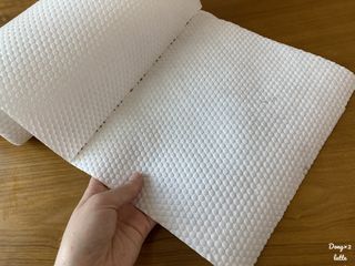 부직포나라 중금속유해물질ZERO 뜯어쓰는 주방 일회용수세미 60매 2매 — 4점을 준 리뷰어가 2022년 10월 올린 사용 사진