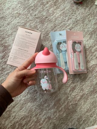 유비맘 트라이탄 코니빨대컵_컬러 랜덤 발송 — 5점을 준 리뷰어가 2020년 12월 올린 사용 사진