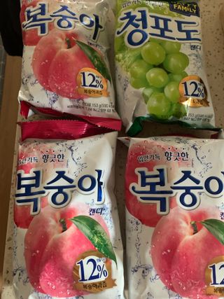 청포도캔디 복숭아캔디 — 5점을 준 리뷰어가 2022년 11월 올린 사용 사진