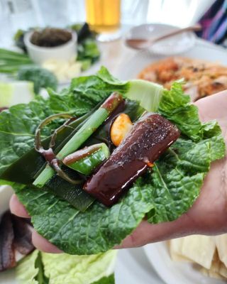마라도푸드 포항 구룡포 햇 과메기 야채세트 마라도회식당 꽁치 — 5점을 준 리뷰어가 2023년 10월 올린 사용 사진