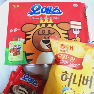 해태제과 2022 호랑이 스낵 5종 세트 — 5점을 준 리뷰어가 2022년 1월 올린 사용 사진