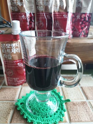 자연에온 몽모랑시 타트체리 3종 세트 구성 - 저분자콜라겐젤리, NFC 착즙주스 — 5점을 준 리뷰어가 2021년 7월 올린 사용 사진