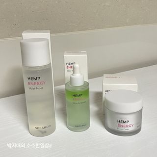 엔디어고 햄프에너지 스킨케어 2종 — 5점을 준 리뷰어가 2022년 10월 올린 사용 사진
