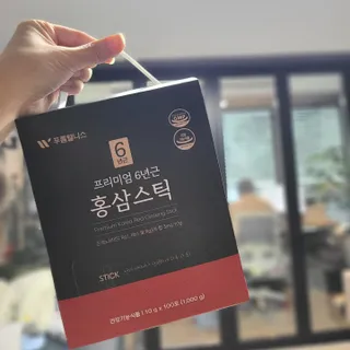 [푸름웰니스] 프리미엄 6년근 홍삼스틱 3mg x 100포 — 5점을 준 리뷰어가 2022년 2월 올린 사용 사진