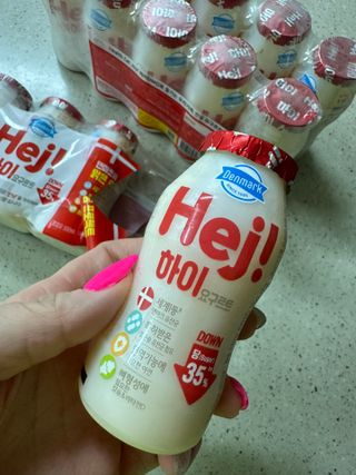 덴마크 *[구매평]하이(Hej!) 브랜드 패키지(요구르트, 그릭요거트) — 5점을 준 리뷰어가 2025년 8월 올린 사용 사진