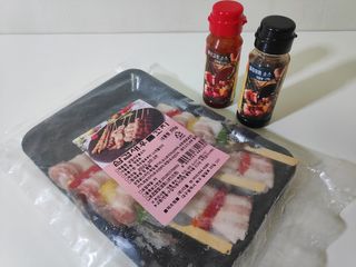 [다물꼬치] 삼겹새우롤꼬치 5개입 350g  + 데리야끼소스 120g + 매운고추소스 120g — 5점을 준 리뷰어가 2021년 11월 올린 사용 사진