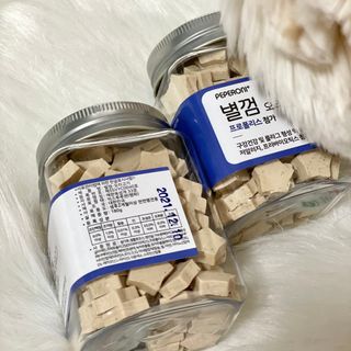페페로니 자기전에 먹는 저알러지 껌 세트 치킨+오리 — 5점을 준 리뷰어가 2021년 8월 올린 사용 사진