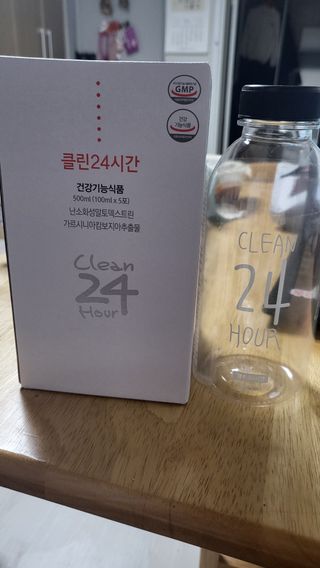 클린24시간 1BOX(5포) + 전용보틀(500ml) — 5점을 준 리뷰어가 2022년 11월 올린 사용 사진