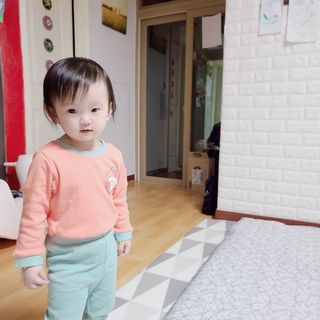 유비맘 캔디팡팡 내의/내복 상하 세트 — 5점을 준 리뷰어가 2021년 3월 올린 사용 사진