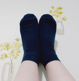 [사이즈가 있는 양말 필로이] 남/여 골지 발목 양말 4족 세트 남【S, M, L, XL】여【S, M, L】_컬러 랜덤 — 5점을 준 리뷰어가 2022년 6월 올린 사용 사진