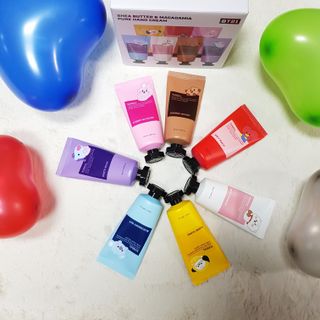 쿤달 BT21 시어버터 앤 마카다미아 퓨어 핸드크림 50ml 7구 기프트 세트 — 5점을 준 리뷰어가 2021년 3월 올린 사용 사진