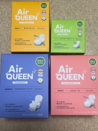 에어퀸 뉴브레스 유기농 생리대 4종 (팬티라이너 20P + 중형 10P + 대형 10P + 오버나이트 8P)_체험단 — 5점을 준 리뷰어가 2024년 6월 올린 사용 사진