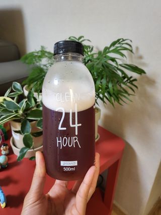 클린24시간 1BOX(5포) + 전용보틀(500ml) — 5점을 준 리뷰어가 2022년 8월 올린 사용 사진