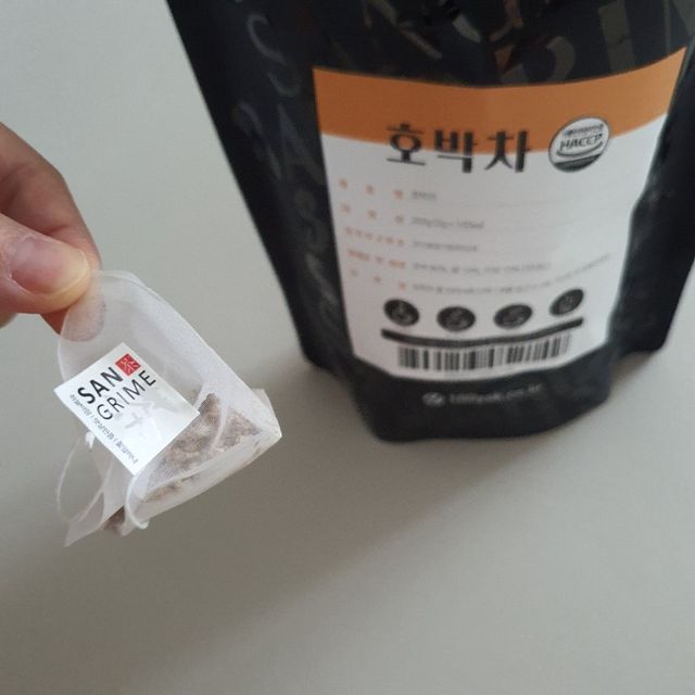 산그리메 국내산 호박차 100티백 대용량 삼각티백차 리뷰 사진