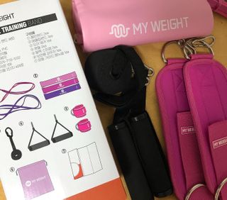 마이웨잇 심으뜸 홈트밴드세트 홈짐 여자홈트레이닝기구 운동용고무밴드 — 5점을 준 리뷰어가 2021년 7월 올린 사용 사진
