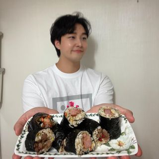 해풀잎 누구나 김밥*1ea [(혼합야채 35g *1ea,  김밥김 (5g, 5ea),  양념간장 (6g, 5ea), 참기름(5g, 2ea)] — 5점을 준 리뷰어가 2022년 10월 올린 사용 사진