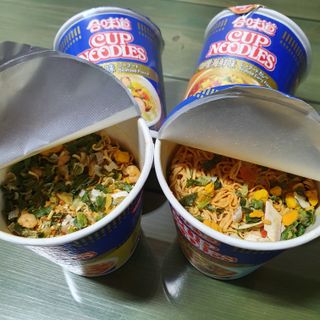 NISSIN 닛신 컵누들  4종 - 씨푸드오리지날, 씨푸드 스파이시, 씨푸드 커리, 씨푸드 XO소스 — 5점을 준 리뷰어가 2021년 10월 올린 사용 사진