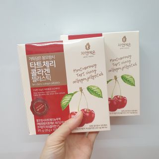 자연에온 가득담은 몽모랑시 타트체리 콜라겐 젤리스틱 — 5점을 준 리뷰어가 2020년 12월 올린 사용 사진