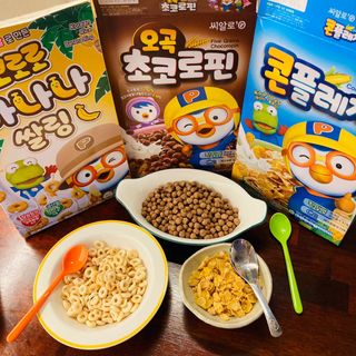 씨알푸드 뽀로로 시리얼 3종 — 5점을 준 리뷰어가 2022년 2월 올린 사용 사진