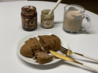 진테이블 발.견 스프레드  오리지널믹스 90g + 카카오스윗믹스 90g 2종 세트 — 4점을 준 리뷰어가 2022년 8월 올린 사용 사진