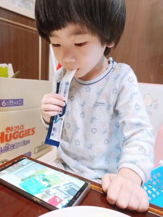 키즈텐플러스 연세 키즈텐 플러스 1개월 — 5점을 준 리뷰어가 2021년 2월 올린 사용 사진