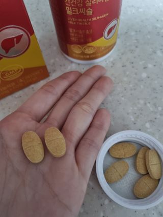 서울약사신협 간건강 실리마린 밀크씨슬 800mg, 60정 — 5점을 준 리뷰어가 2021년 11월 올린 사용 사진